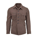 Veste classique militaire bulgare originale en laine marron d'hiver chaude coupe-vent NEUF