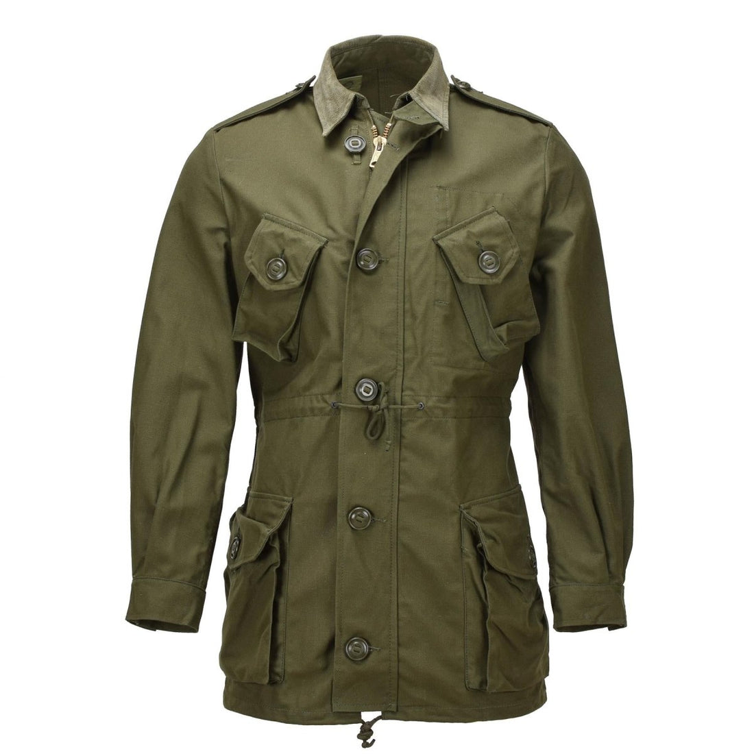 Veste de campagne originale de l'armée canadienne, surplus militaire de combat, vert olive