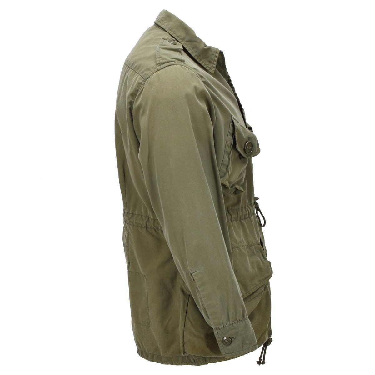 Veste de campagne originale de l'Armée canadienne en coton Surplus militaire Vert olive