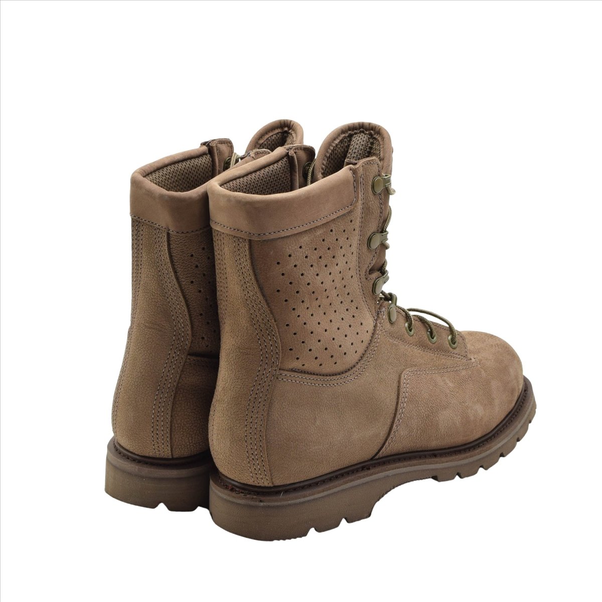Bottes de combat en cuir originales de l'armée canadienne, surplus militaire respirant, marron