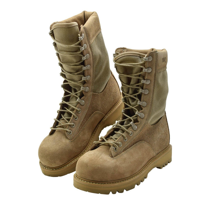 Original Canadian Army STC Combat Boots Suede Leather Military Surplus Brown - GoMilitar