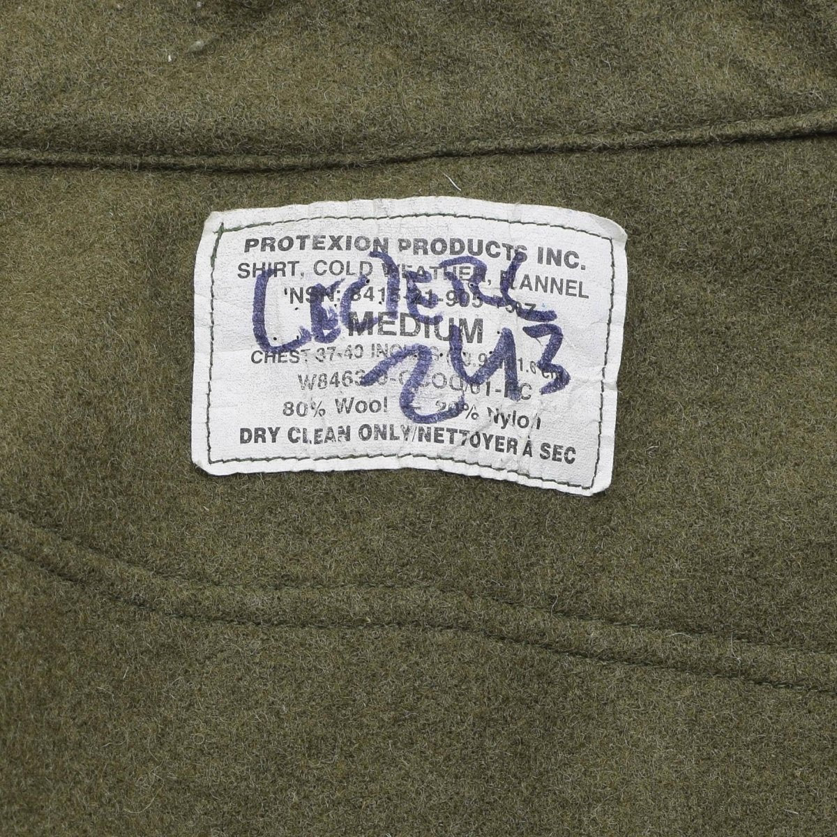 Veste de campagne en laine de l’armée canadienne originale vintage Military Surplus Olive