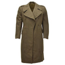 Original Canadian Army Wool Overcoat Military Surplus Vintage Olive Green - GoMilitar