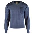 Original Czech army Sweater Jumper M97 Blue Wool V-neck military surplus NEW