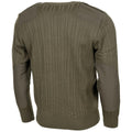 Original Czech army Sweater Jumper Olive Drab Wool V-neck military surplus NEW