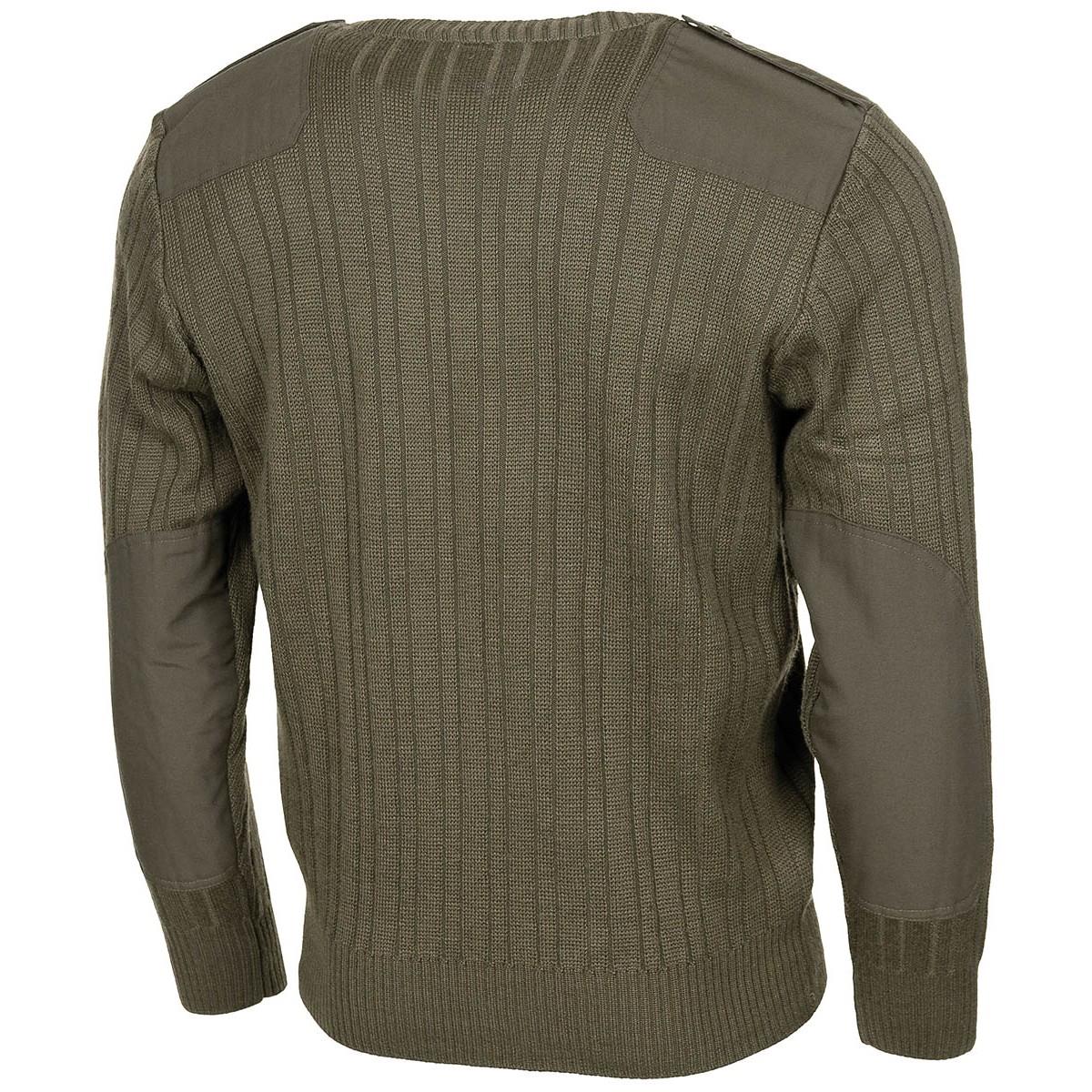 Original Czech army Sweater Jumper Olive Drab Wool V-neck military surplus NEW