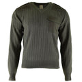 Original Czech army Sweater Jumper Olive Drab Wool V-neck military surplus NEW