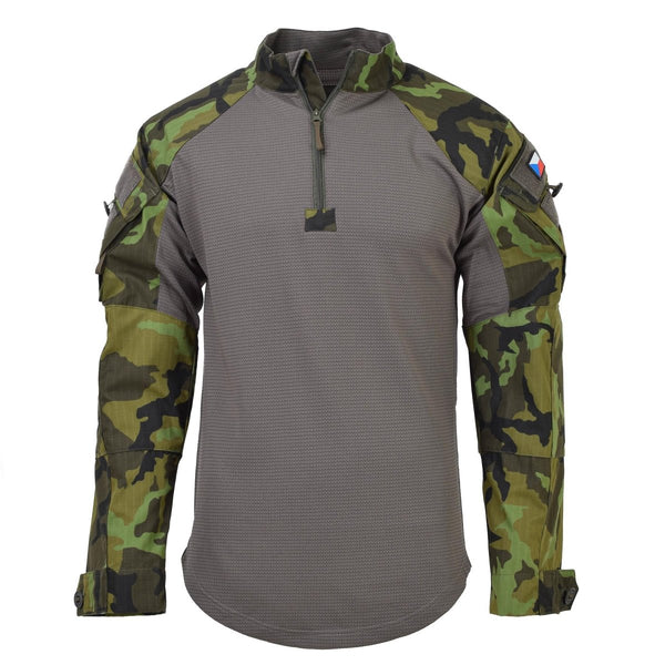 Chemises de combat tactiques originales de l'armée tchèque ubac woodland camo à manches longues NEUF