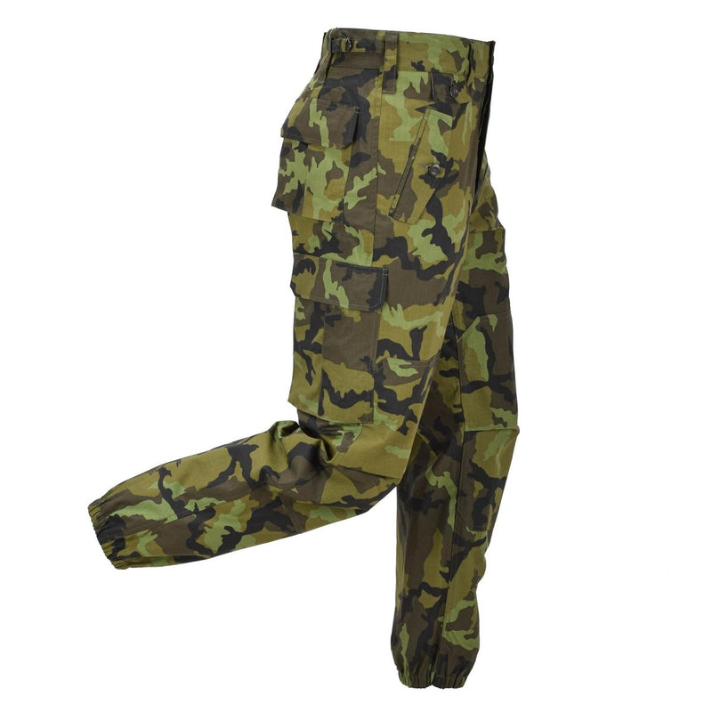 Pantalon de campagne militaire tchèque d'origine M95 RipStop avec grandes poches et visière camouflage 95