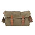 Sac à bandoulière militaire tchèque d'origine en toile, sac utilitaire avec bretelles en cuir vintage