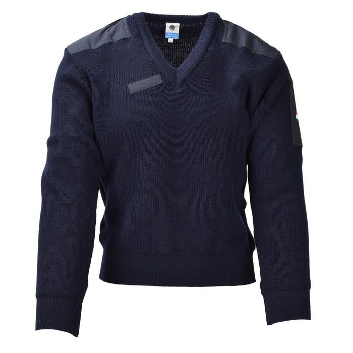 Original Dutch military blue sweater pullover wool bodywarmer long sleeve NEW - GoMilitar