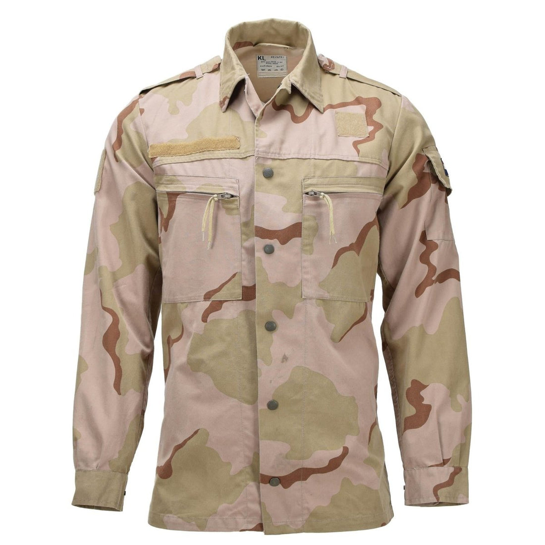 Original Dutch Military Field Shirt Snap Button Closure 3-Color Desert Camo