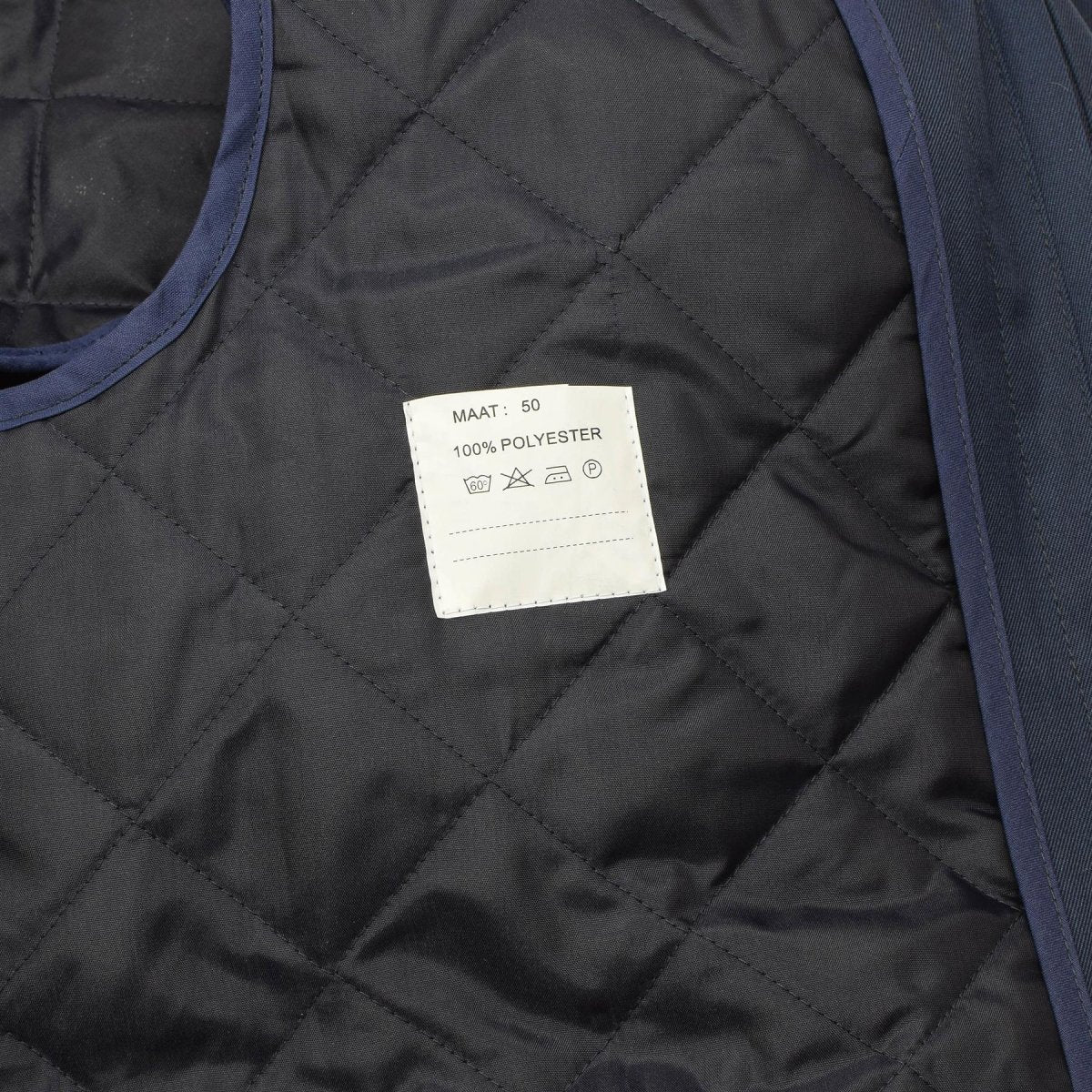 Imperméable pour homme d'origine néerlandaise, doublure matelassée, trench-coat bleu uni