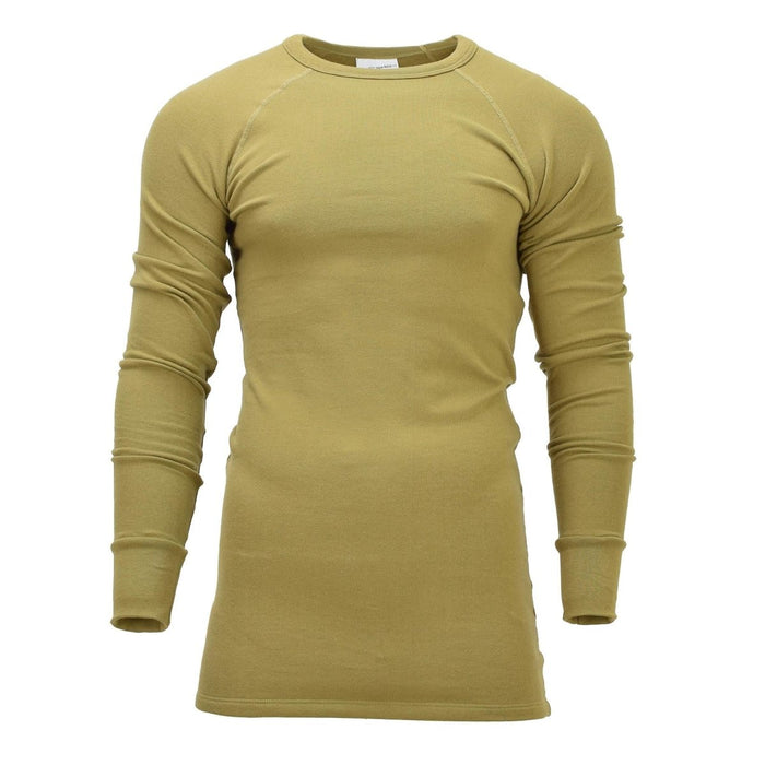 Original Dutch Military Koala Undershirt Long Sleeved Thermal Base Layer Khaki - GoMilitar