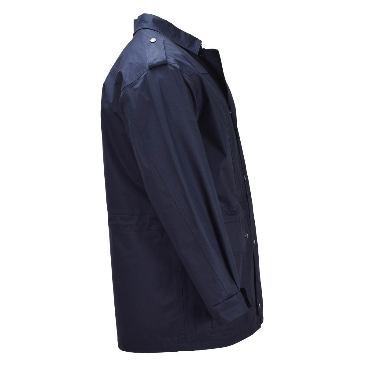 Parka militaire néerlandaise originale, col rabattu, logo de pêcheur, veste militaire bleue