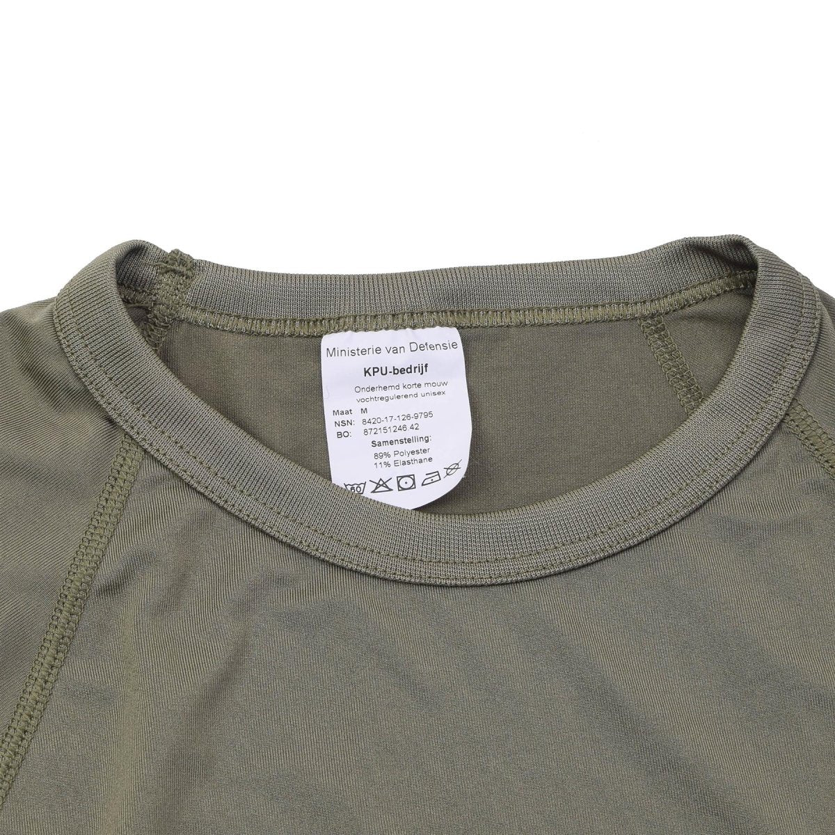 Original Dutch Military Maillot de Corps Thermique Manches Courtes Léger Olive