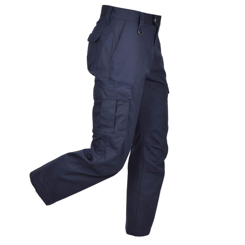 Original Dutch Military Work Pants Men Reinforced Knees Cargo Pockets Blue - GoMilitar