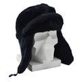 Chapeau d'hiver original de la police néerlandaise rabattable avec oreillettes renforcées sur le front bleu