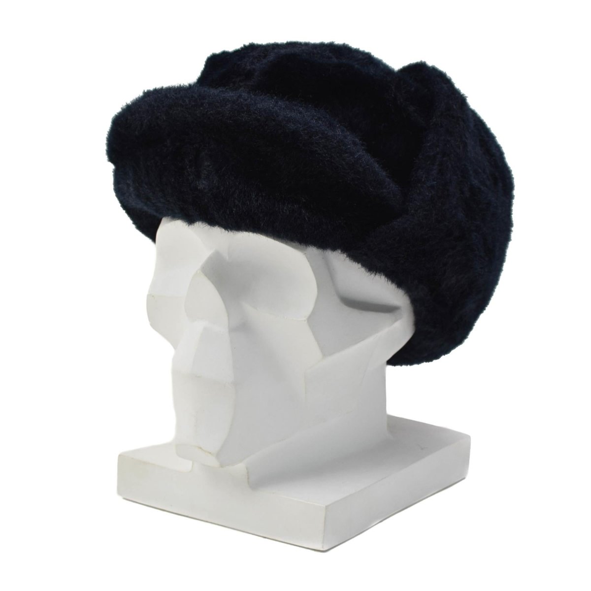 Chapeau d'hiver original de la police néerlandaise rabattable avec oreillettes renforcées sur le front bleu