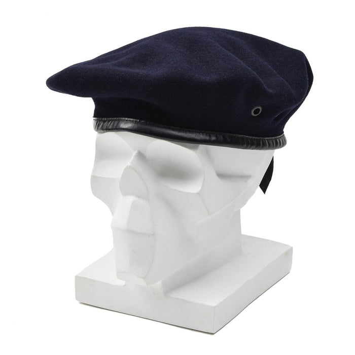 Béret de commandement en laine bleu foncé original de l'armée française, casquette légère vintage NEUF - GoMilitar