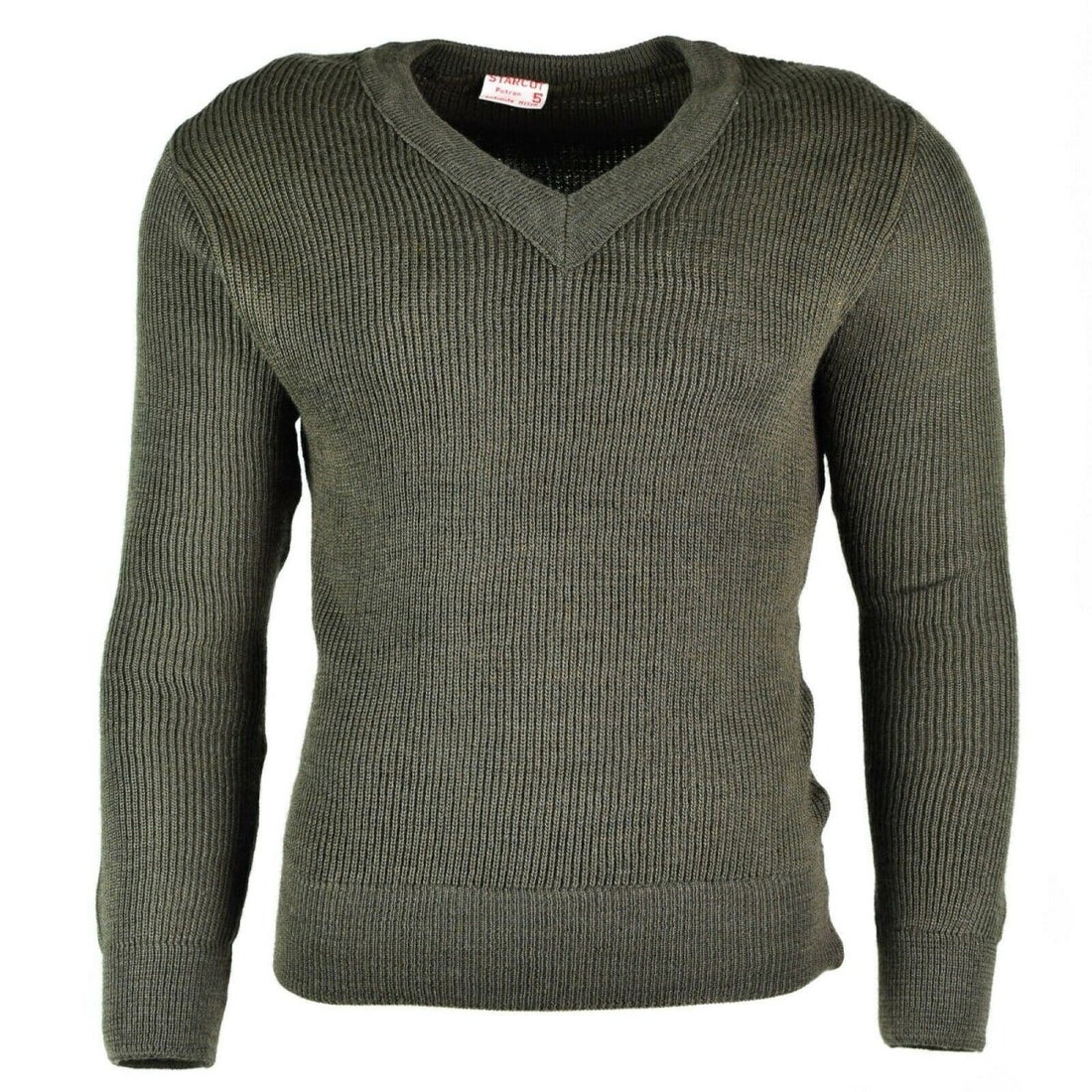 Pull original de l'armée française Pull en laine chlorofibre col V