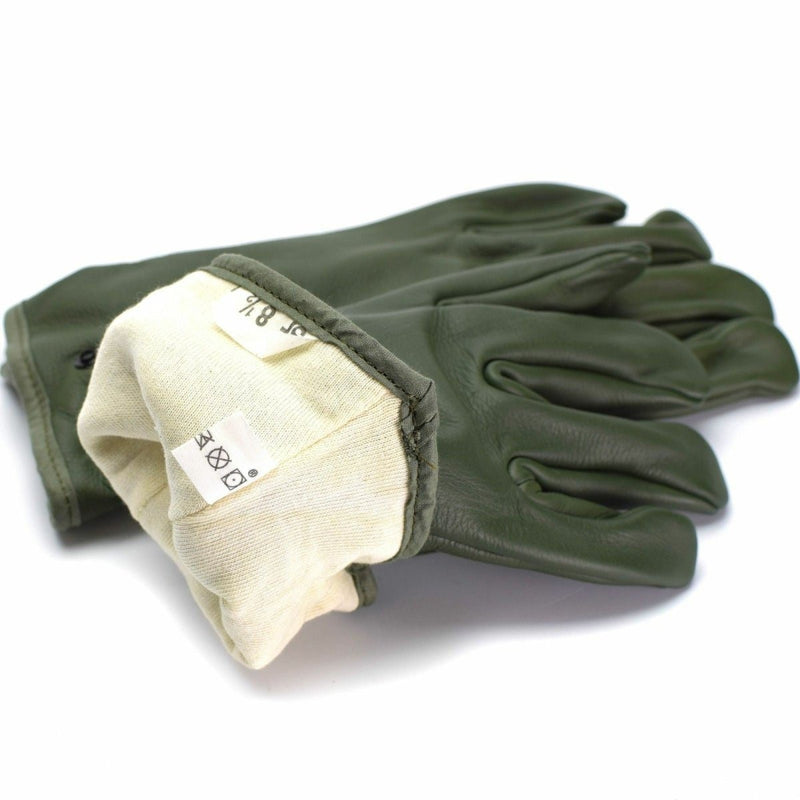 Gants de combat militaires français originaux en cuir olive