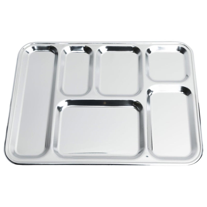 Original French Military food tray stainless steel food divider mess hall NEW - GoMilitar