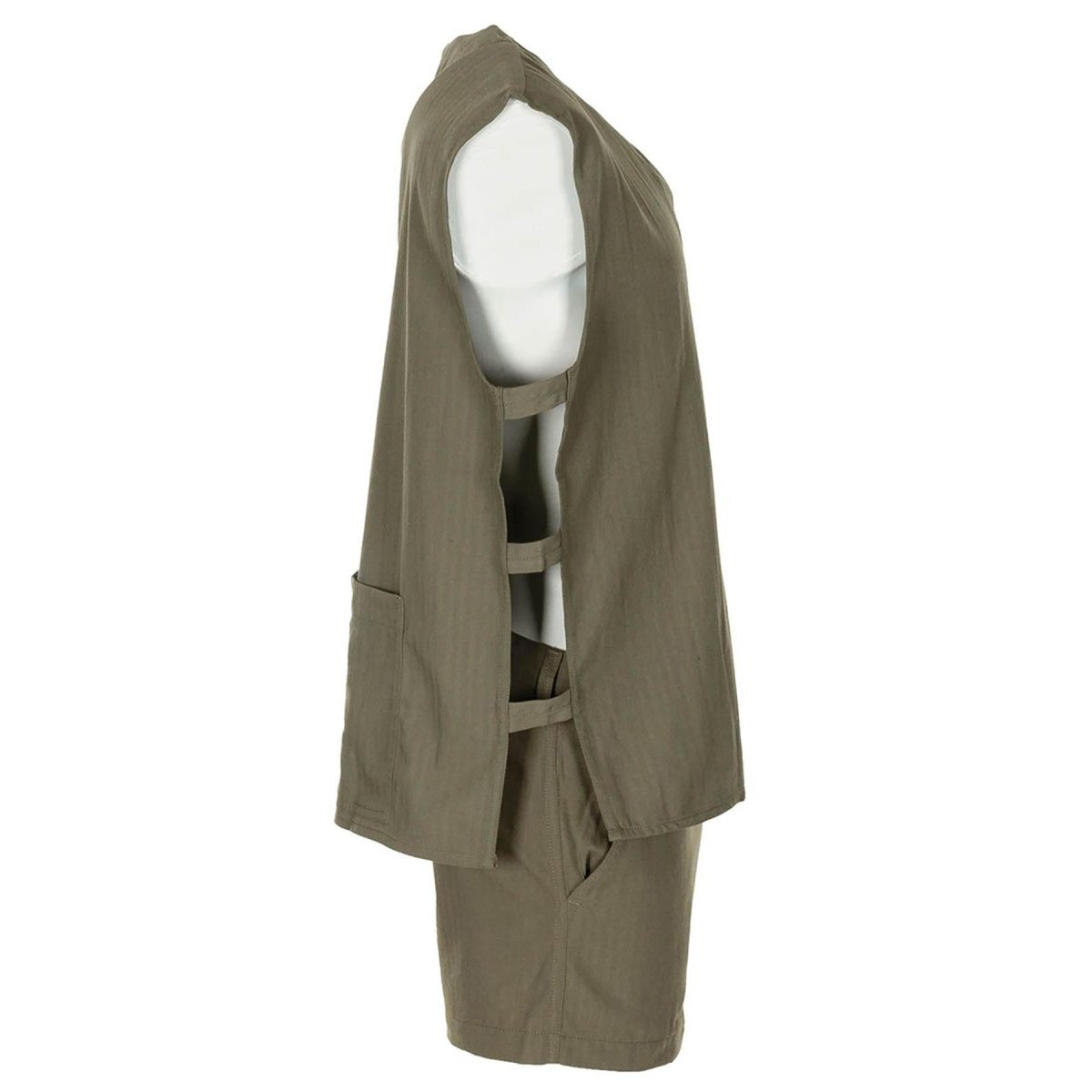 Chemise militaire française originale de jungle sans manches olive tactique légère NEUF