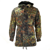 Veste de campagne parka originale de l'armée allemande, camouflage Flecktarn avec doublure