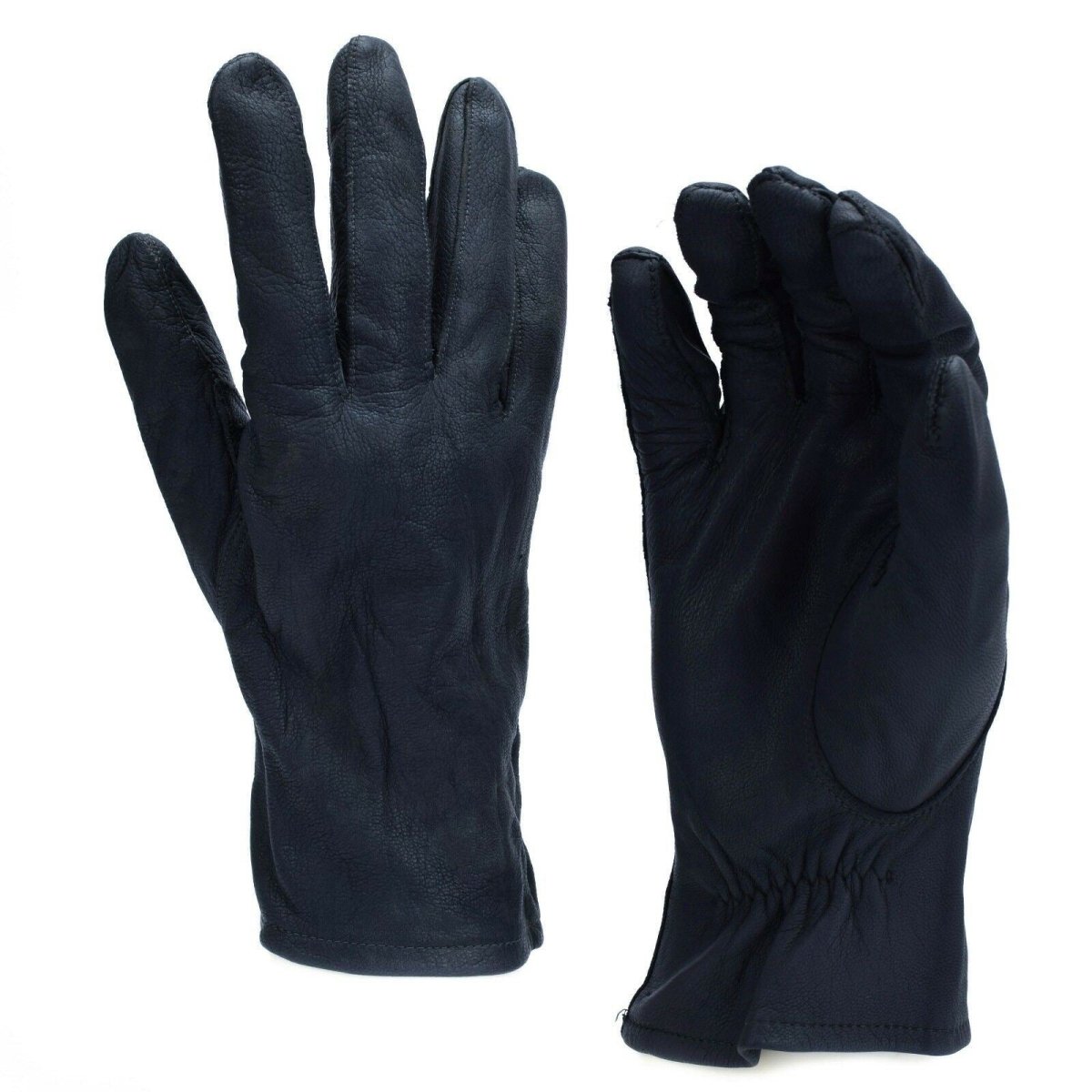 Gants d'origine de l'armée allemande. Gants militaires en cuir véritable gris fabriqués par BW