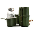Original German Army Mess Kit Canteen Drinking Flask Water Bottle Cookware Army