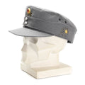 Casquette militaire de montagne originale de l'armée allemande Gebigsjäger grise avec badge à fleurs