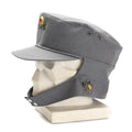 Casquette militaire de montagne originale de l'armée allemande Gebigsjäger grise avec badge à fleurs