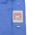 Chemise de pyjama originale de l'armée allemande à manches longues boutonnée sur le devant, vêtements de nuit bleu