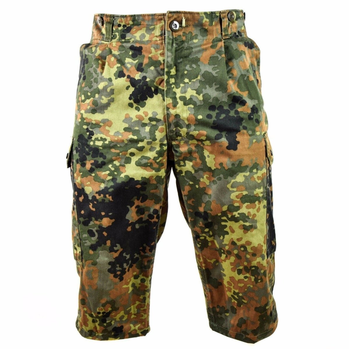 Short de combat original de l'armée allemande, camouflage flecktarn bermuda