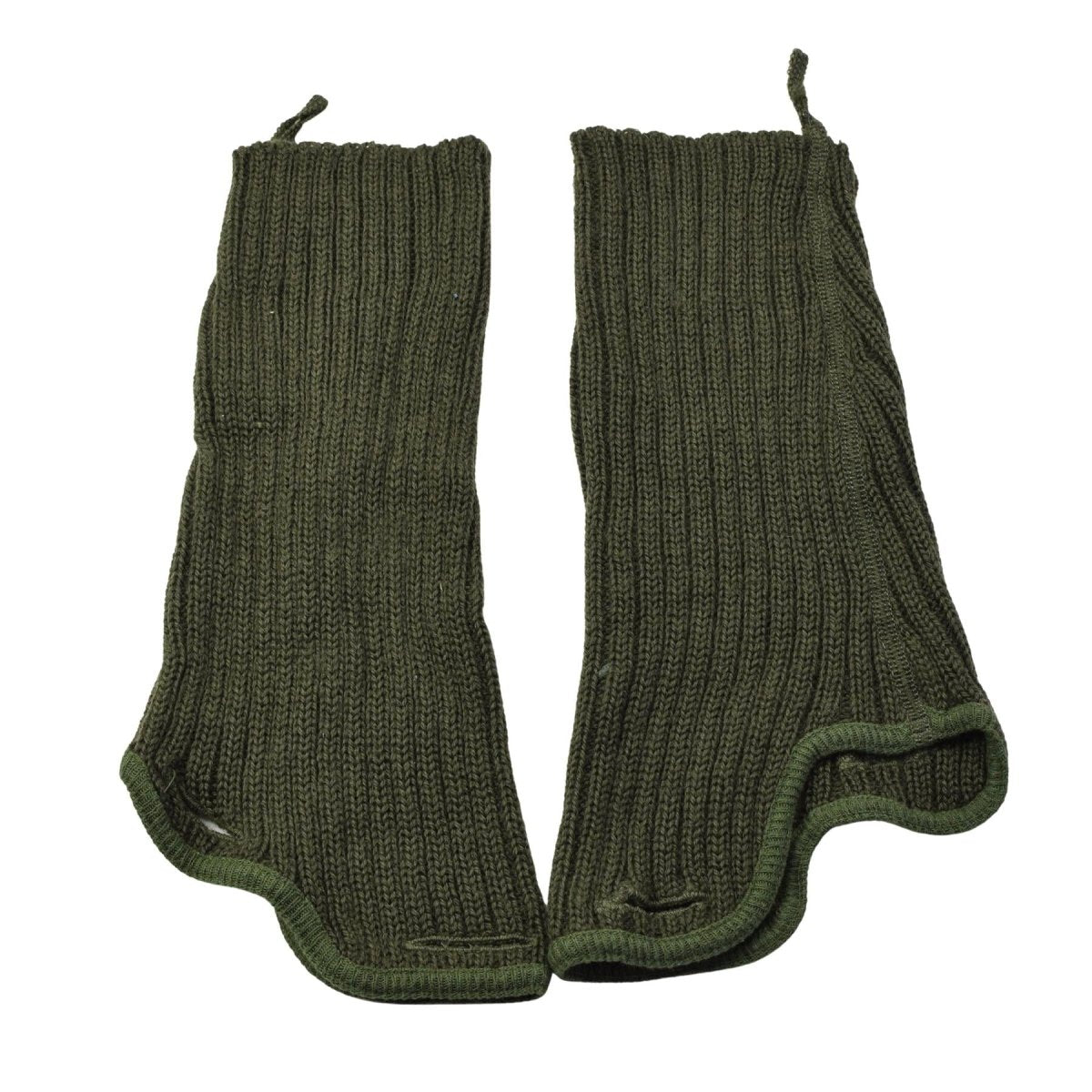 Chauffe-poignets thermiques en coton d'origine de l'armée allemande, olive