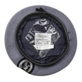 Original German Fire Department Beret Cap Embroidered Fabric Badge Gray