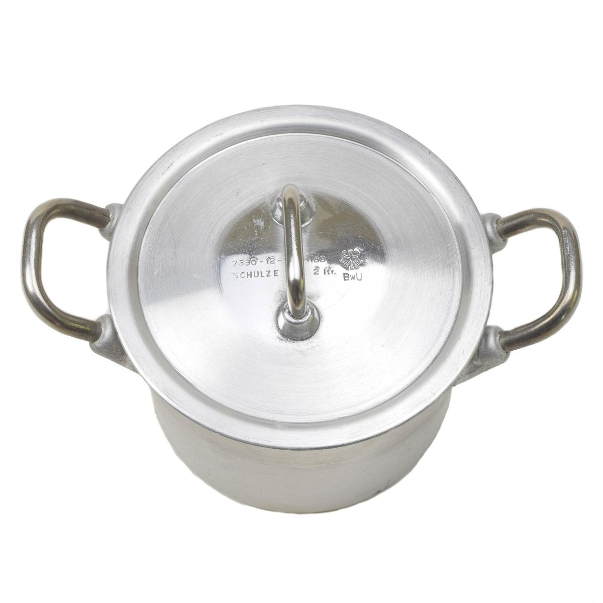 Original German military aluminum 2liters pot lid hiking BW army mess kit NEW