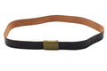 Ceinture de pantalon en cuir militaire allemande d'origine Bundesmarine Army Navy Noir