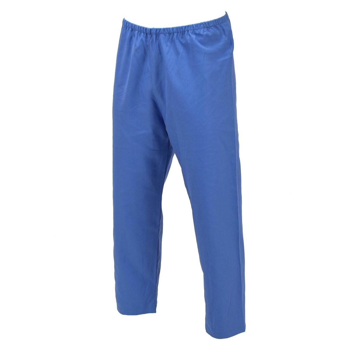 Original German Military Pyjama Trousers Elastic Waist Relaxed Sleepwear Blue