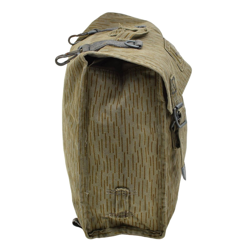 Original German Military Tactical backpack Vintage Metal Buckets Raindrop camo - GoMilitar