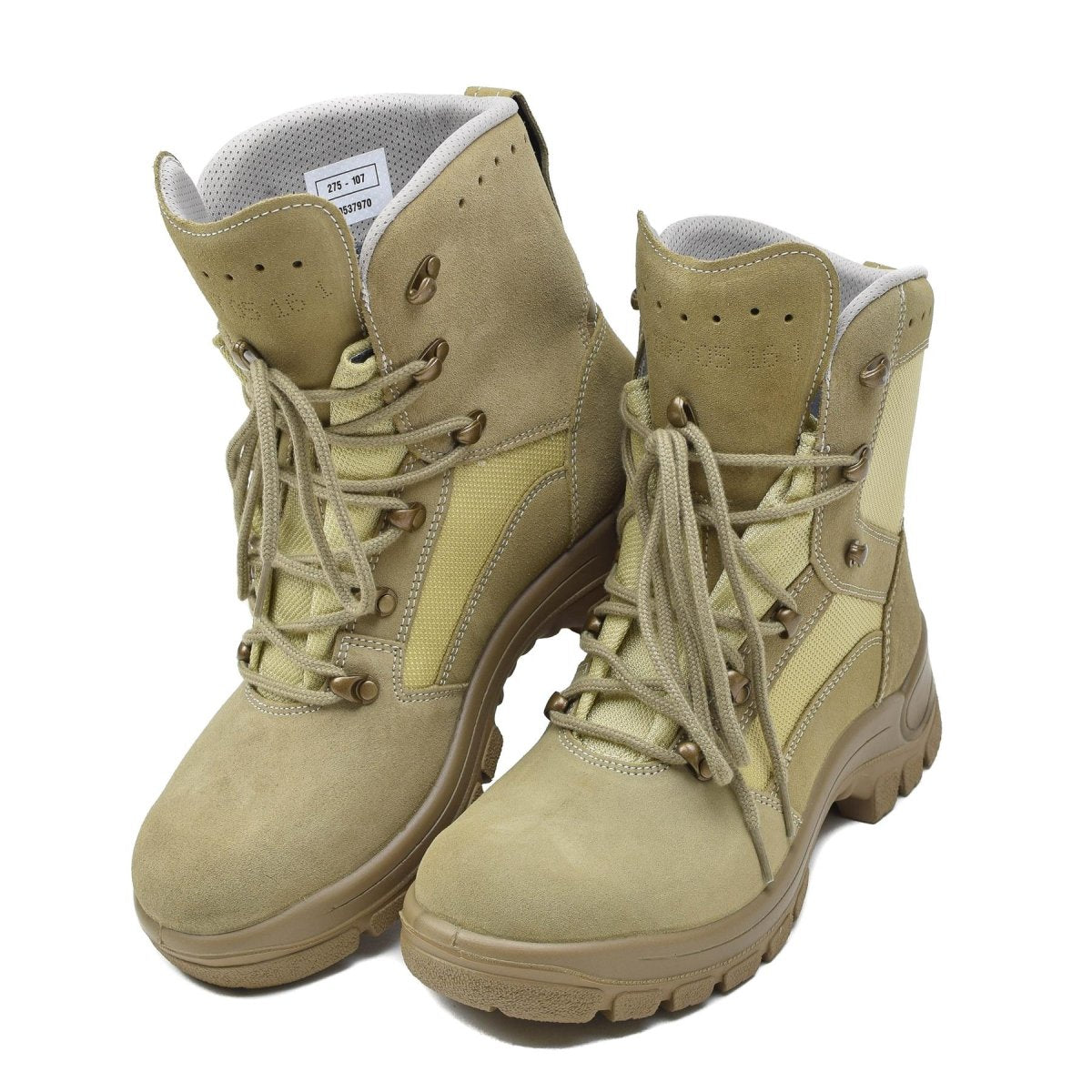 Bottes tactiques militaires allemandes originales imperméables à semelle ronde en caoutchouc kaki NEUVES