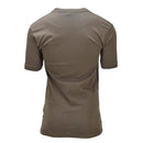 Maillot de corps thermique militaire allemand d'origine en coton à manches courtes Surplus Olive présenté à l'arrière pour une utilisation en extérieur et en équipement de randonnée