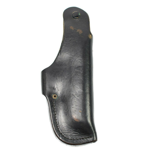 Original German police pistol holster black leather holder - GoMilitar