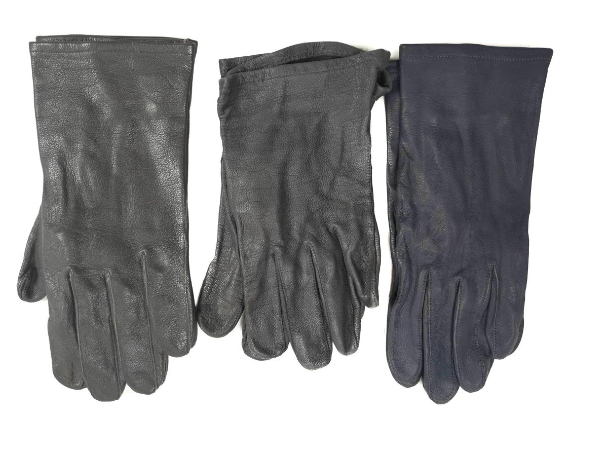 Original Germany army leather gloves gray tactical military surplus issue