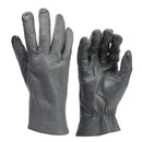 Pair of original German army gray leather tactical gloves with durable military surplus design