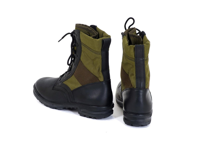 Bottes tropicales originales de l'armée allemande BALTES noir/vert OD surplus militaire NEUF