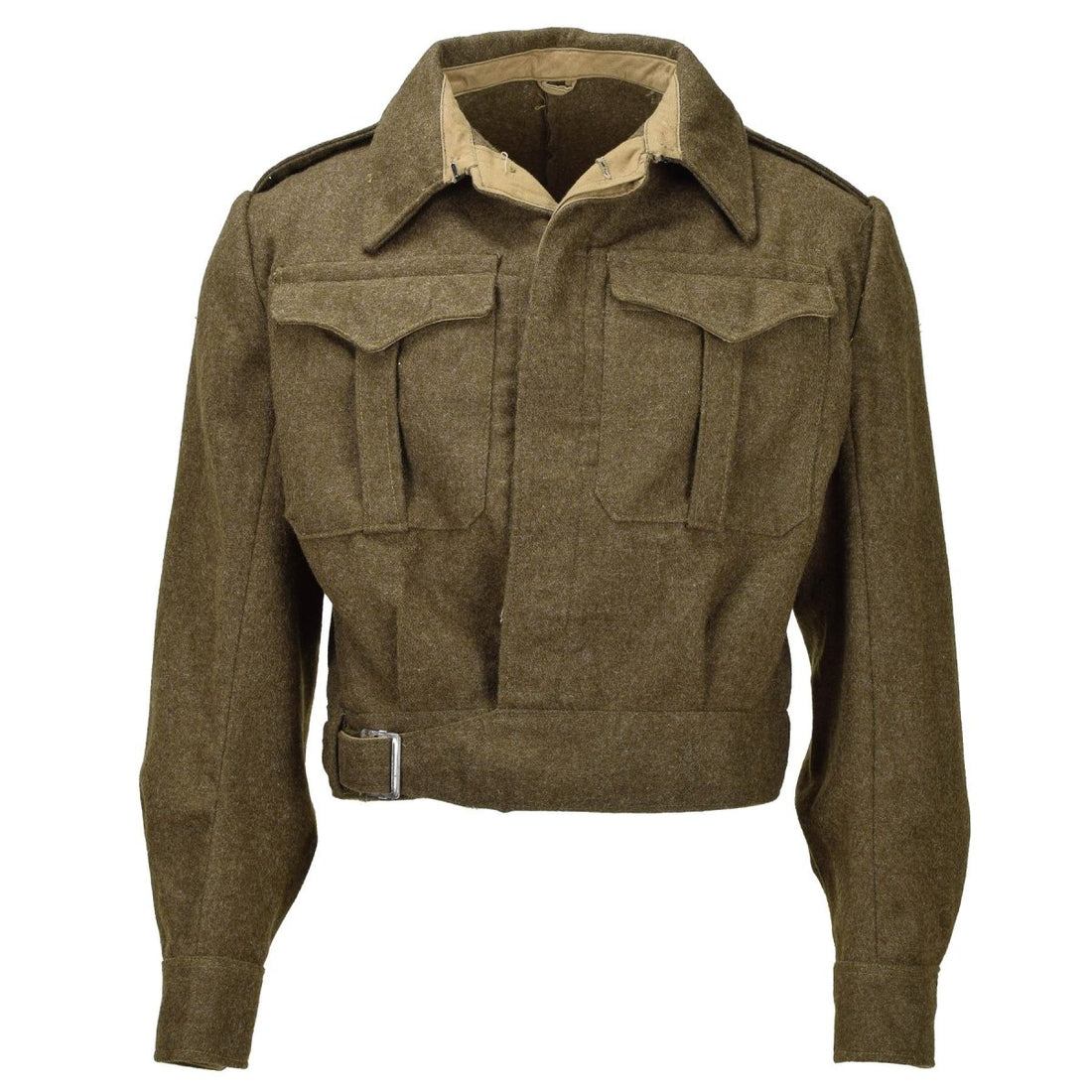 Original Greek army Eisenhower Ike jacket olive wool vintage field military