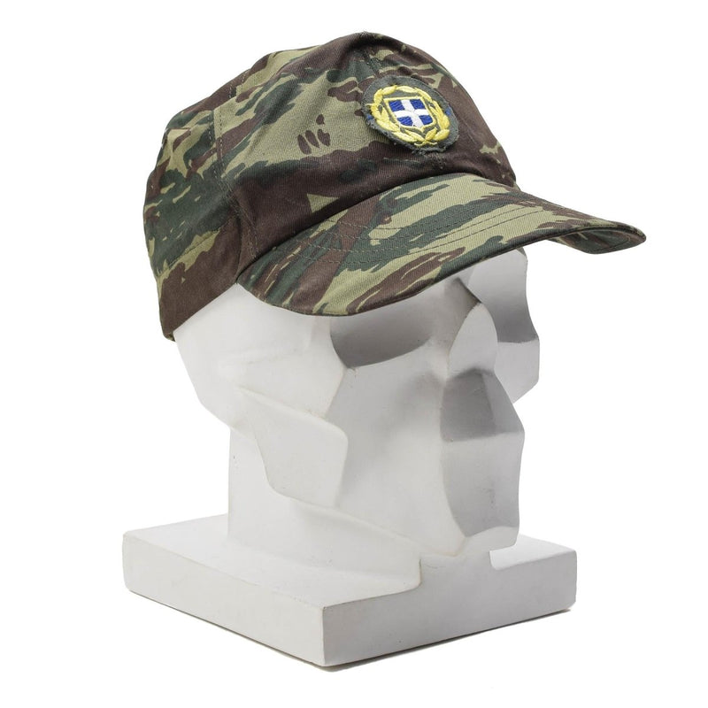 Casquette originale de l'armée grecque pour troupes de campagne, chapeau camouflage en forme de lézard, surplus militaire grec