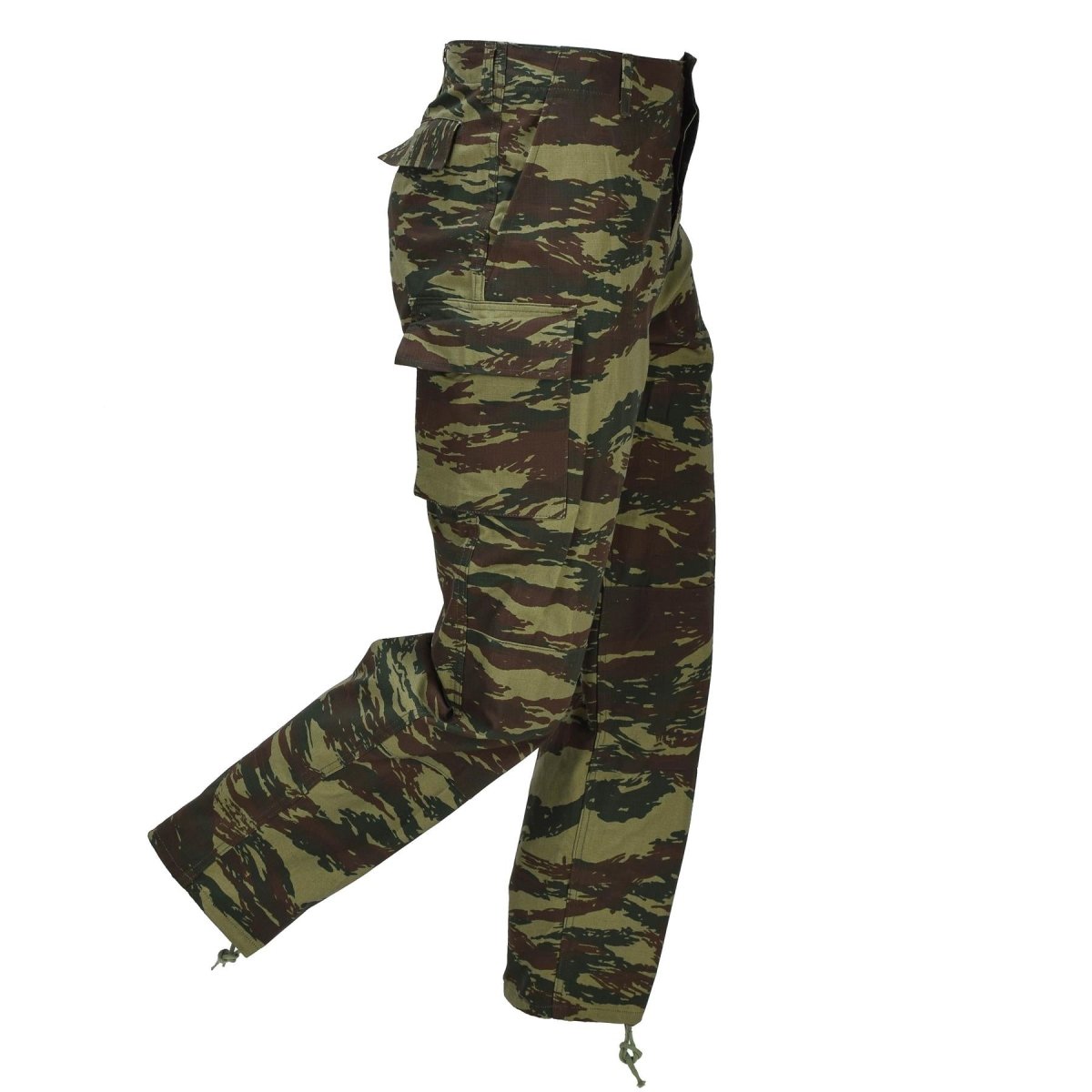 Original Greek Military BDU Field Pants Cargo Pockets Lizard Camouflage